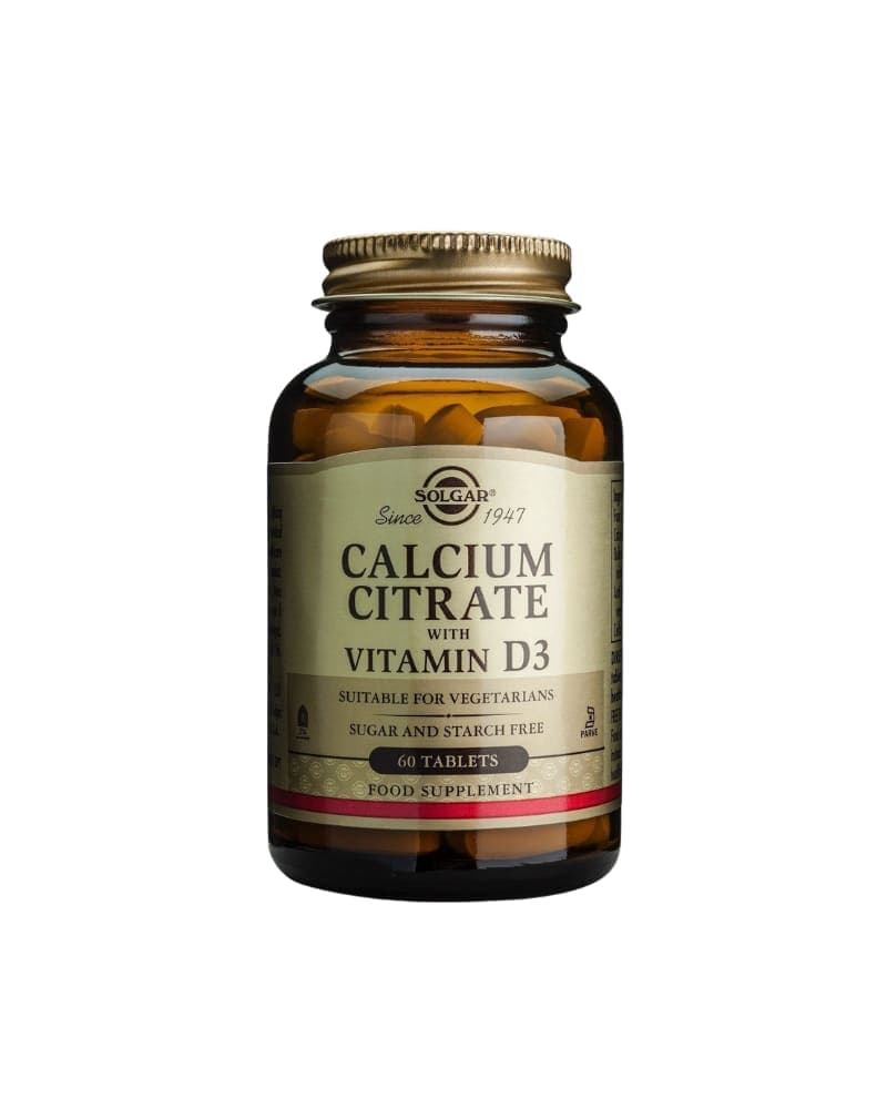 SOLGAR CALCIUM CITRATE 250MG WITH VITAMIN D3 TABS 60S