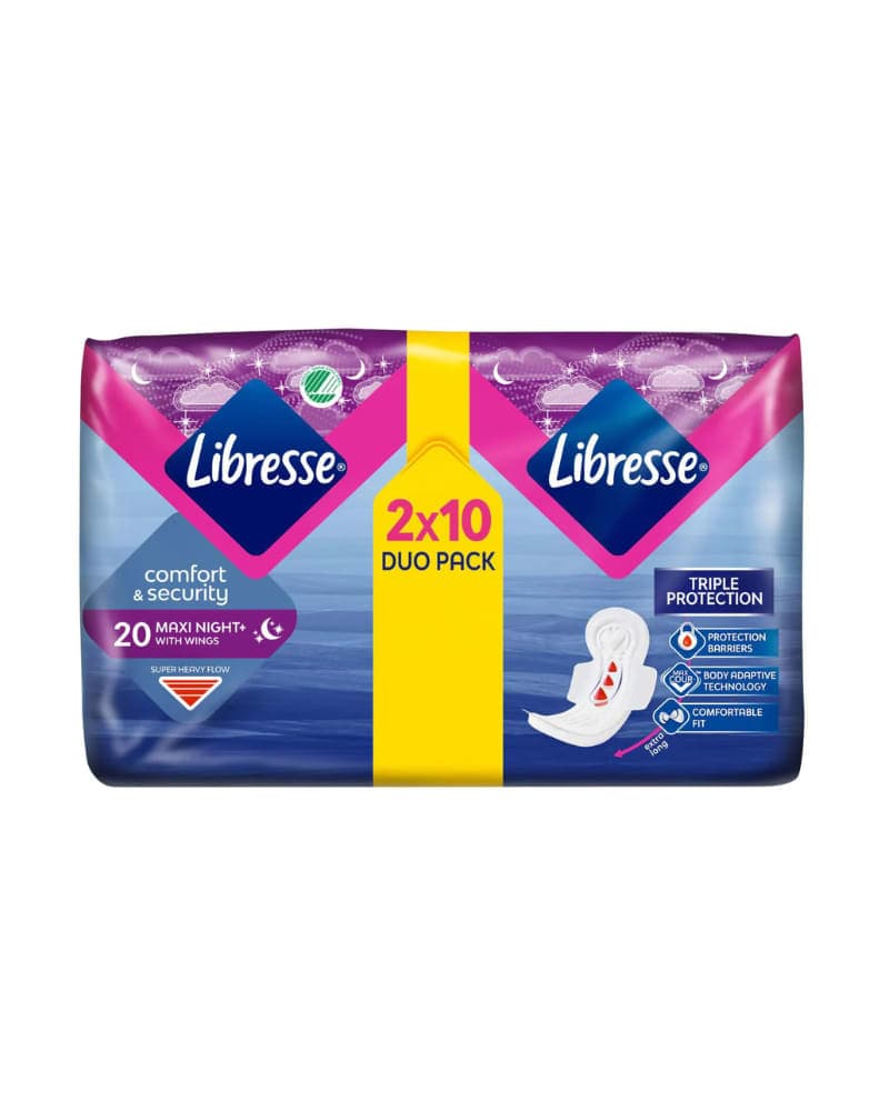 LIBRESSE GOOD NIGHT MAXI DUO PACK 20PCS WINGS