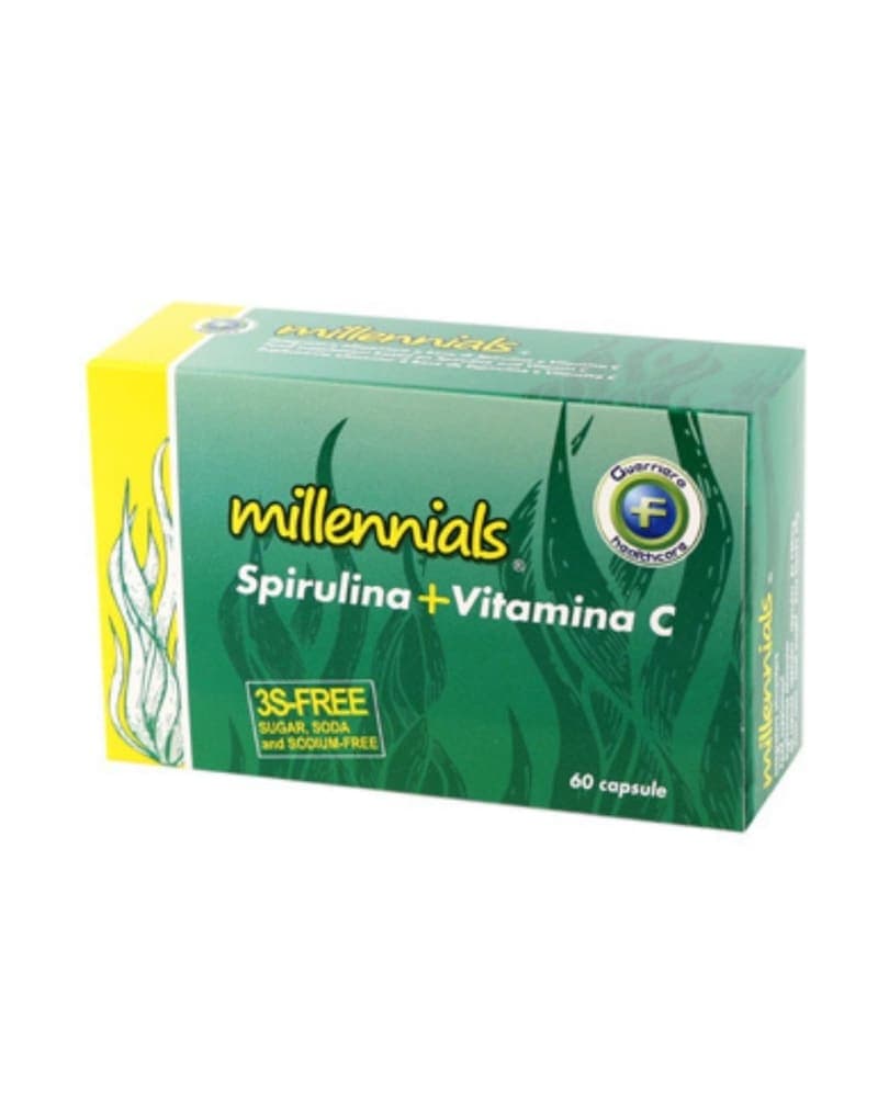 MILLENNIALS SPIRULINA+VITAMIN C A60 CPS