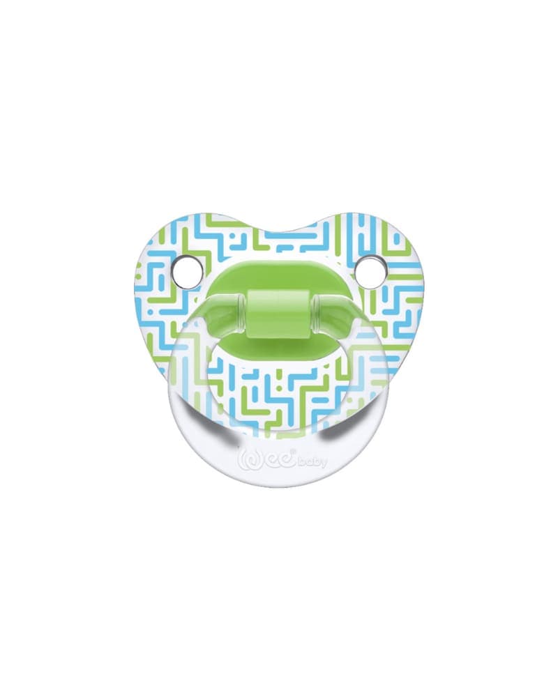 WEE BABY TRANSPARENT PATTERNED ORTHODONTIC SOOTHER NO.3  24X24