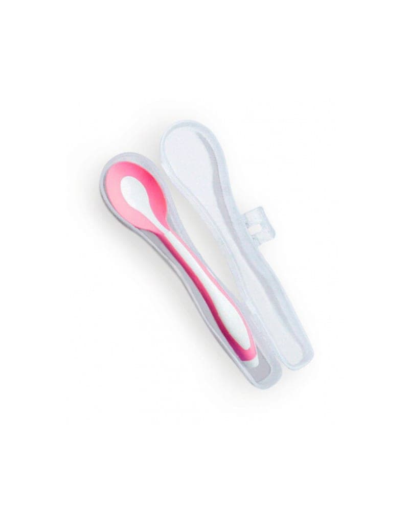 MYCEY WEANING SPOON WITH CARRYING CASE   - PINK