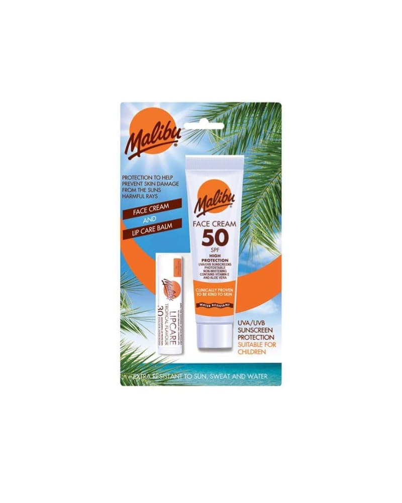 MALIBU FACE CREAM SPF50 40ML + LIPBALM SPF50 SET