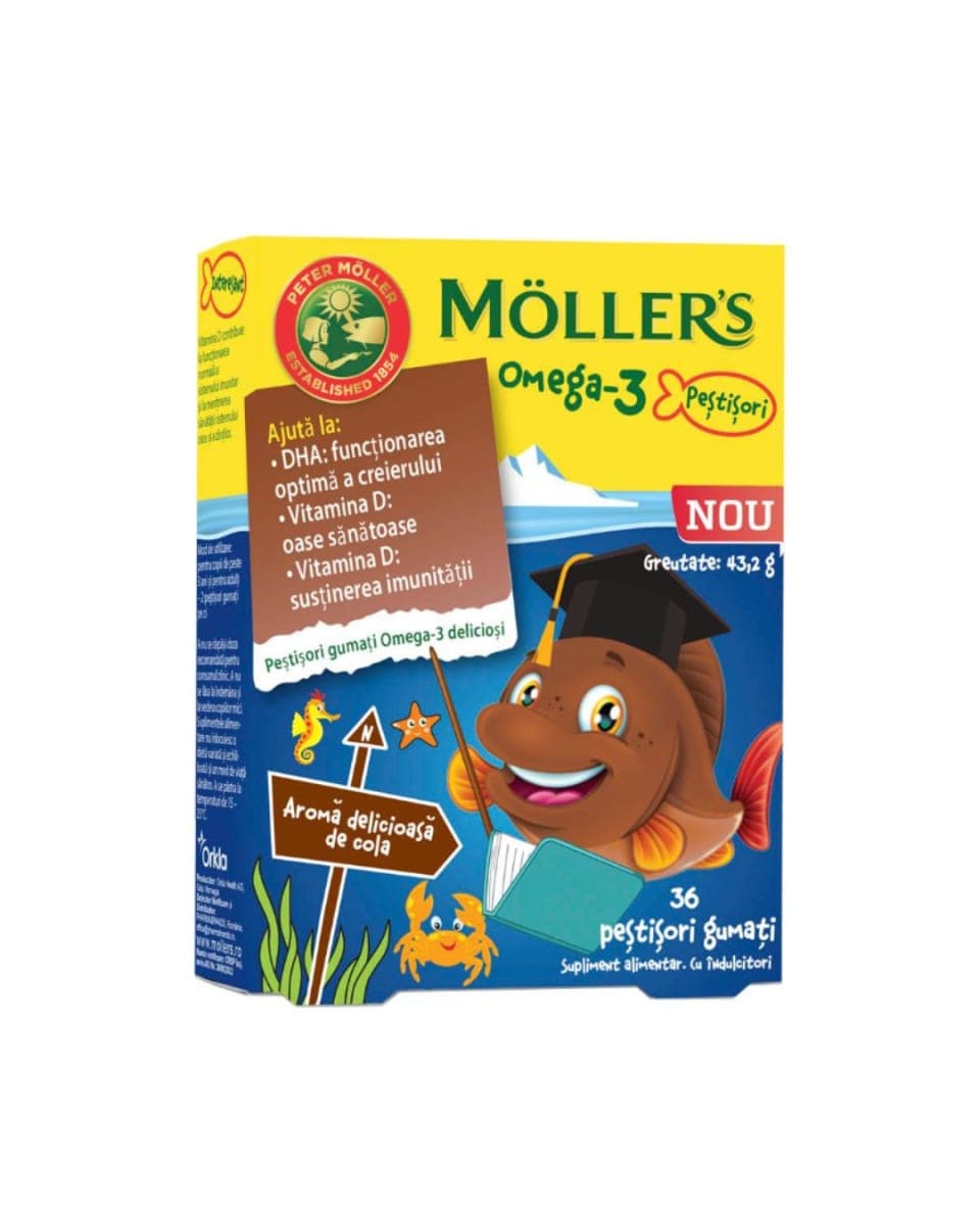 MOLLERS COLA OMEGA3 JELLY FISH 36PCS