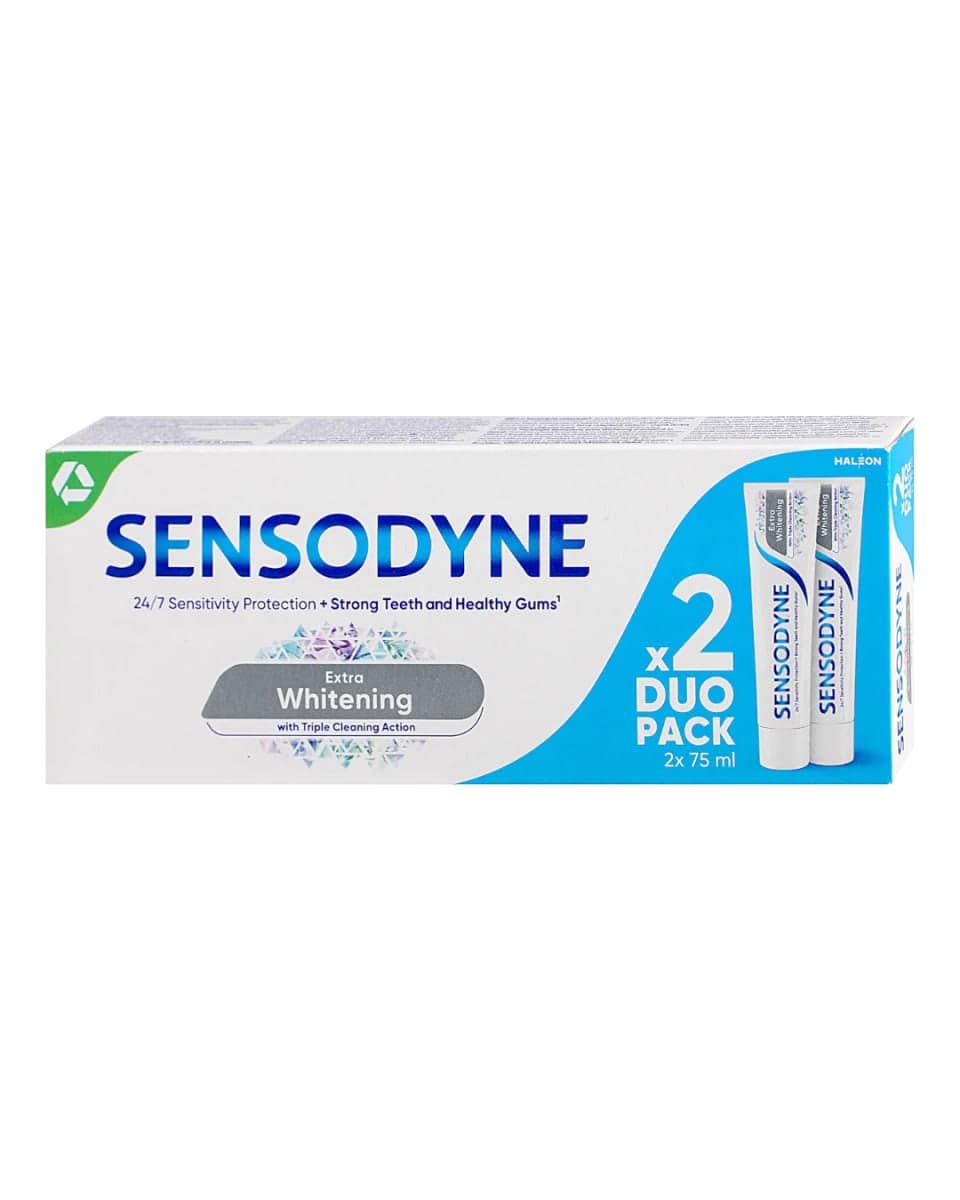 Sensodyne 2x75 ml Extra Whitening DUO PACK.Haleon