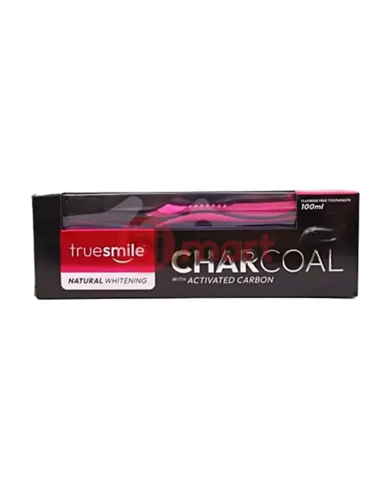 TRUESMILE 100ML CHARCOAL.ACTI CARBON TOOTHPASTE+ BRUSH 75ML