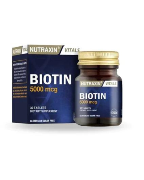 NUTRAXIN BIOTIN 5000MCG A30 TAB