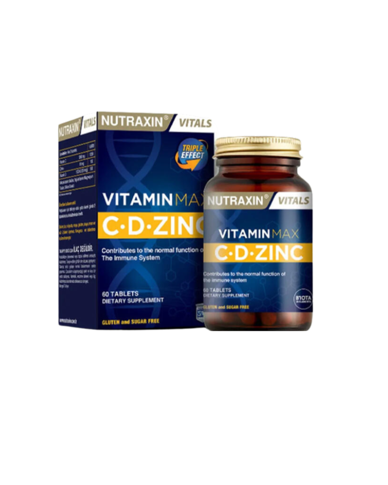 NUTRAXIN VITAMIN MAX C+D+ZINC A60 TAB