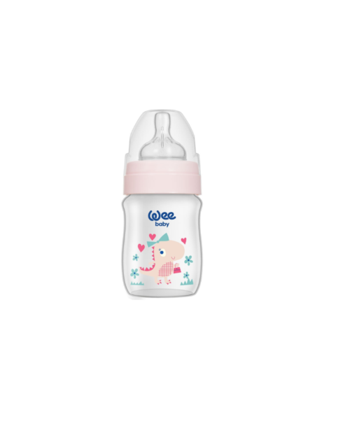 Wee Baby Heat Resistant Patterned Classical + Wide Neck Glass Fedding Bottle 280 ml No:1 12×6