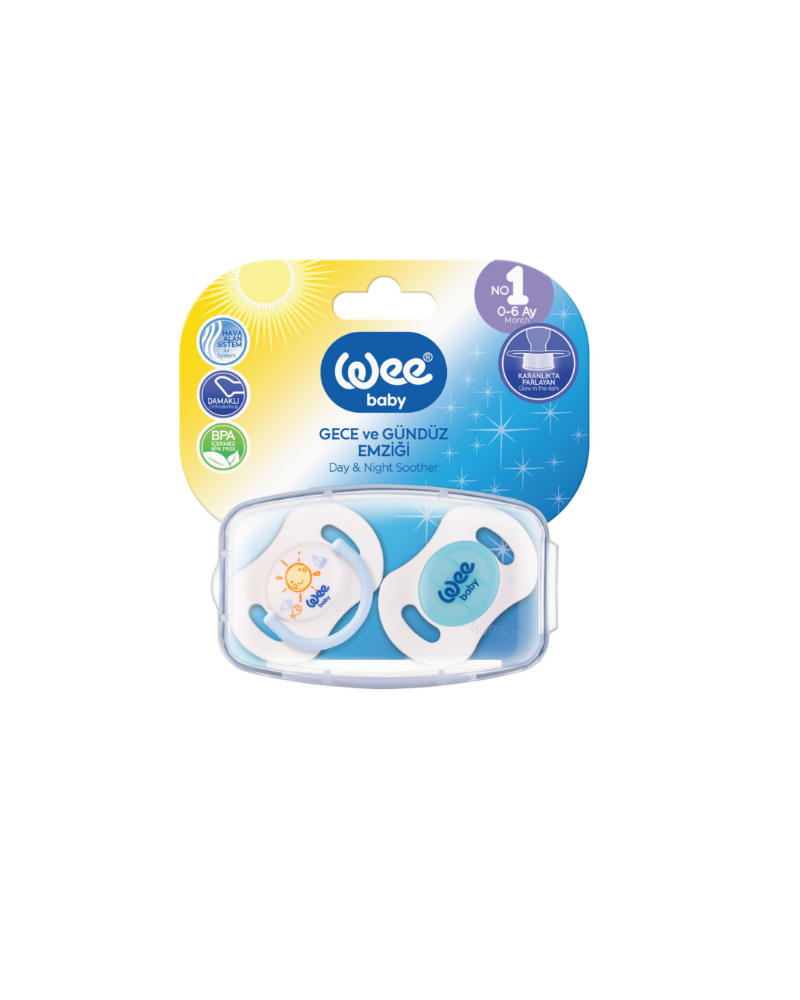 Wee Baby Double  Day&Night Soother with Case (0-6 Moth)