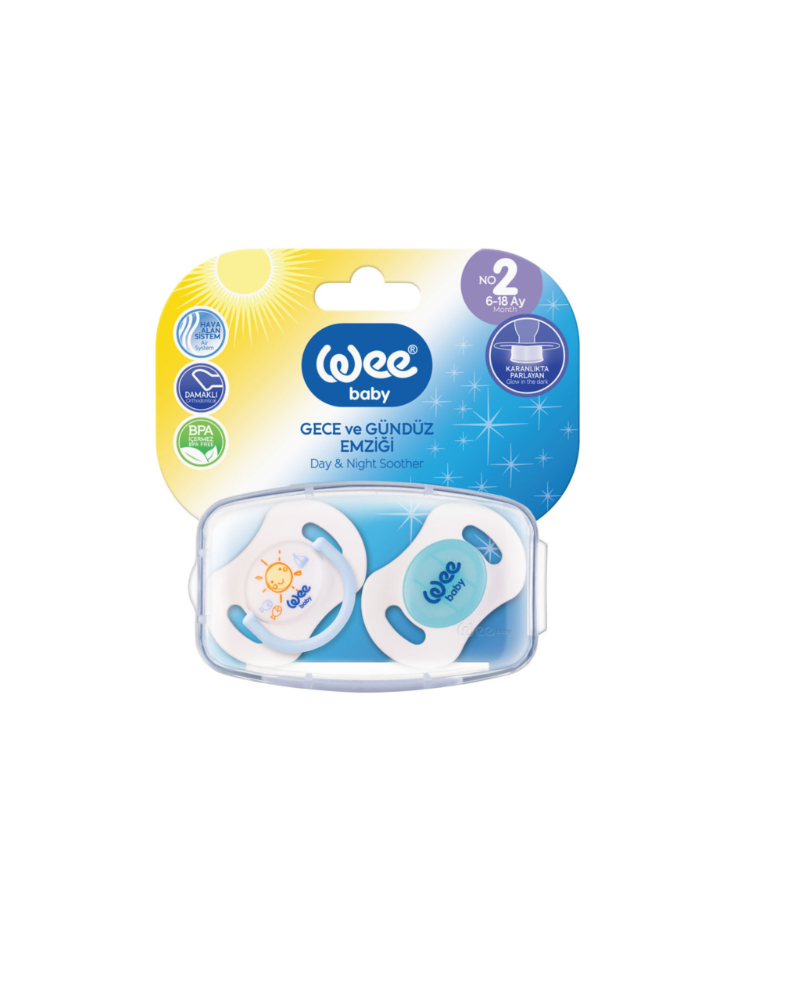 Wee Baby Double  Day&Night Soother with Case (6-18 Month)