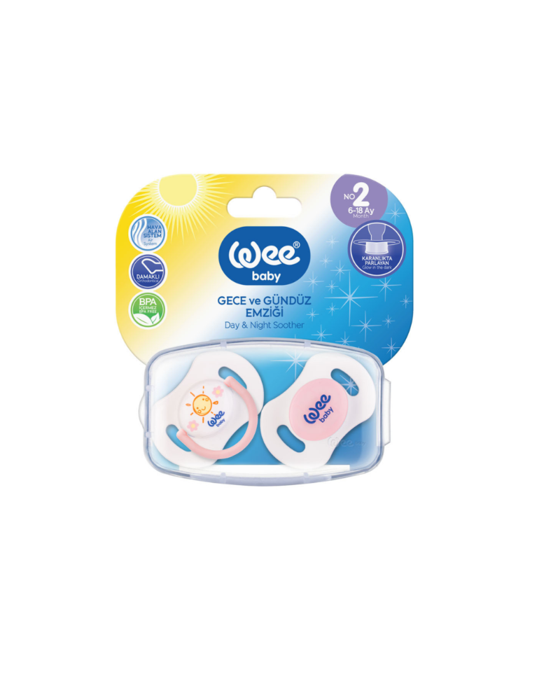 Wee Baby Double  Day&Night Soother with Case (6-18 Month)