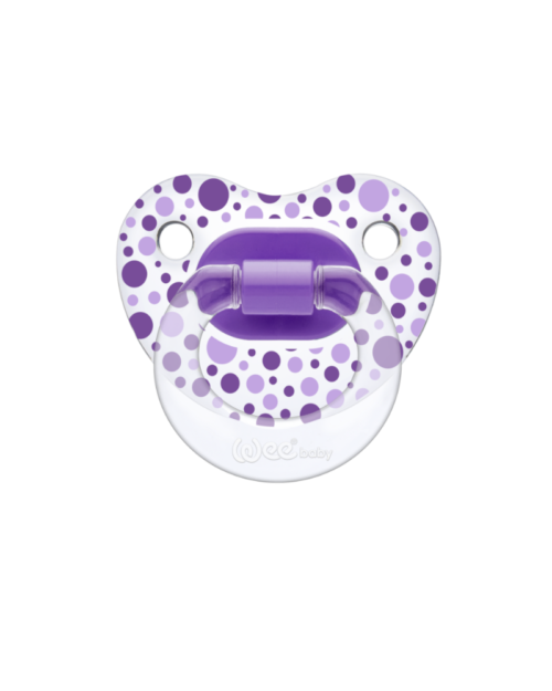 Wee Baby Transparent Patterned Orthodontic Soother No.1 24×24 (0-6 Month)