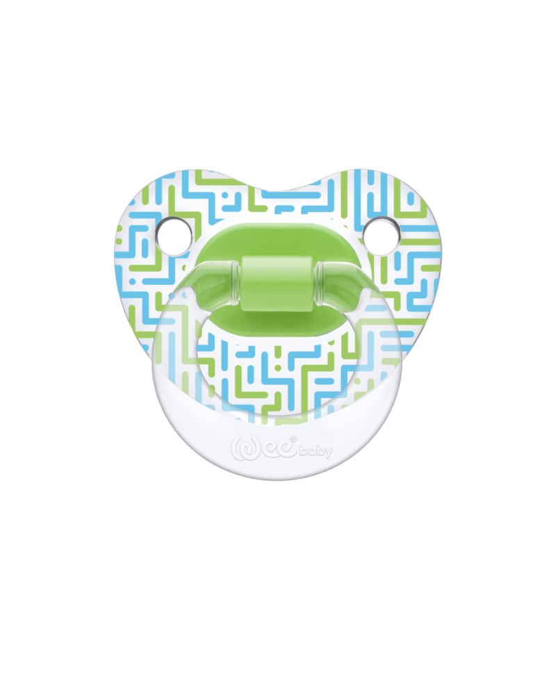 Wee Baby Transparent Patterned Orthodontic Soother No.2  24×24 (6-18 Month)