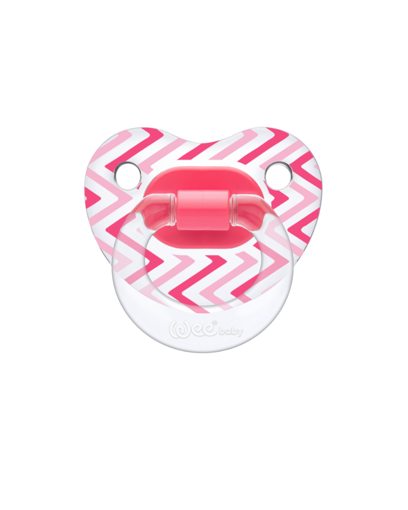 Wee Baby Transparent Patterned Orthodontic Soother No.2  24×24 (6-18 Month)