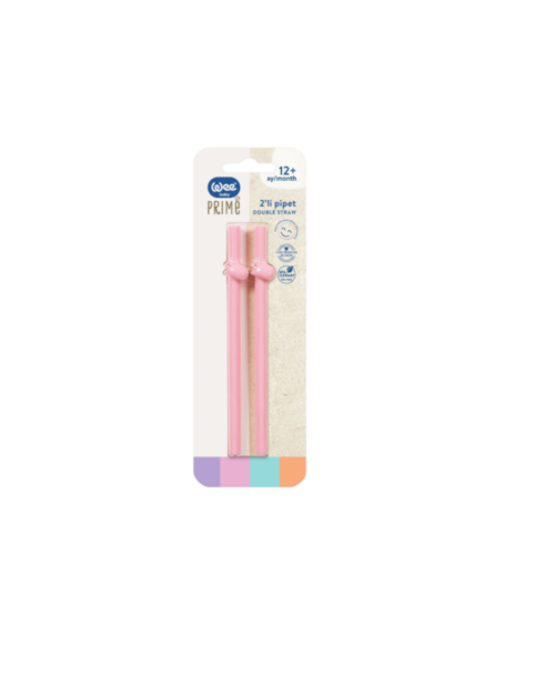 Wee Baby Silicone Double Straw
