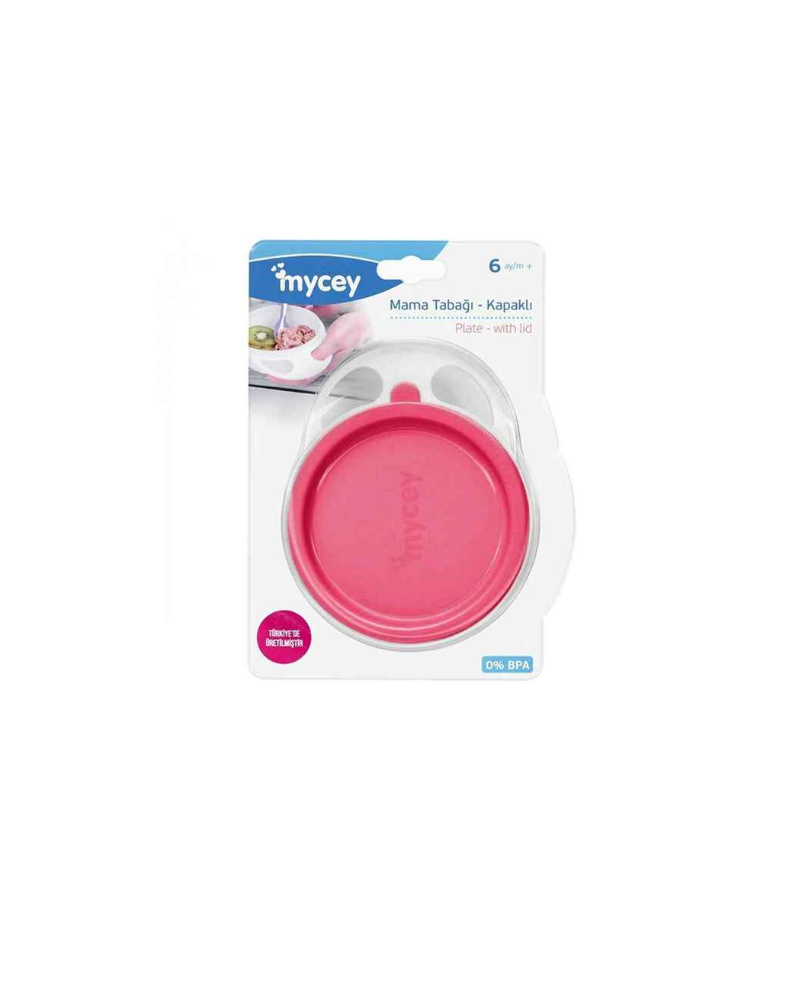 MyCey Plate – with lid  – pink