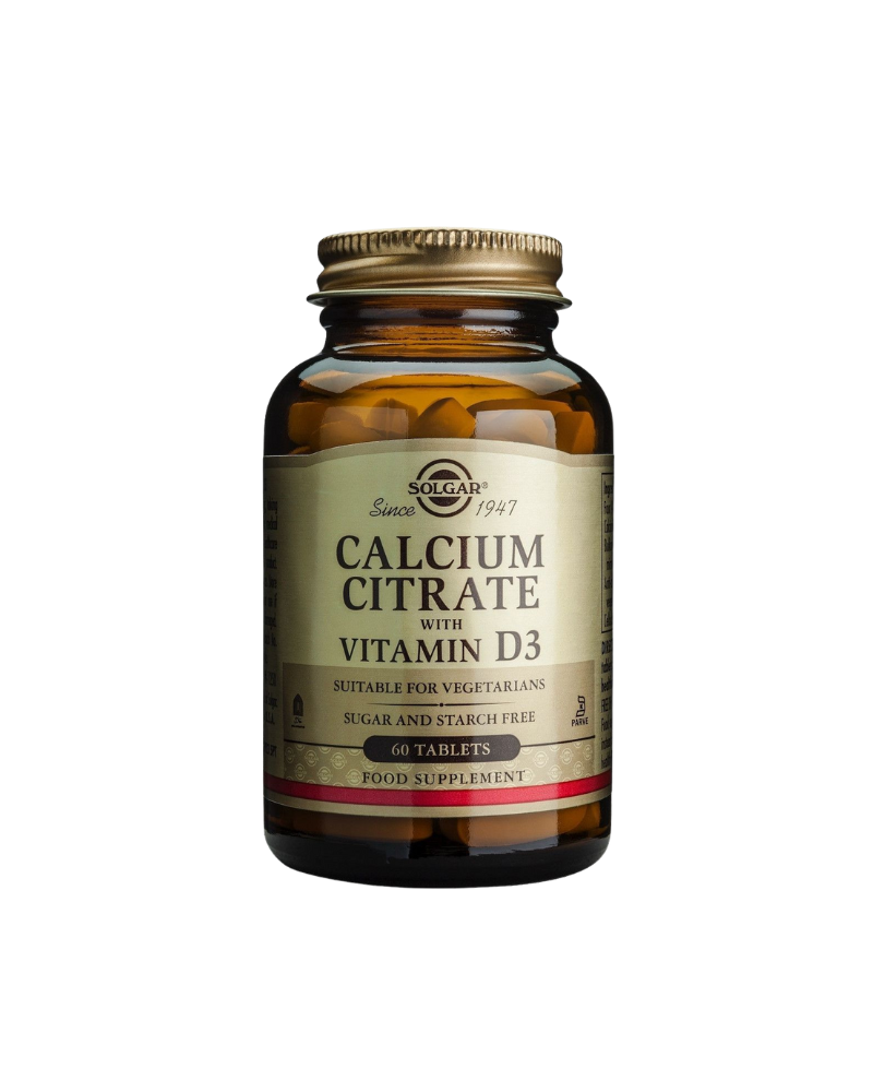 SOLGAR CALCIUM CITRATE 250MG WITH VITAMIN D3 TABS 60S