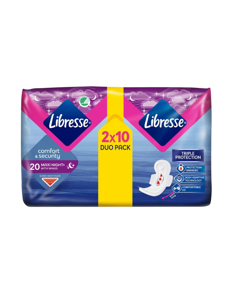 LIBRESSE GOOD NIGHT MAXI DUO PACK 20PCS WINGS