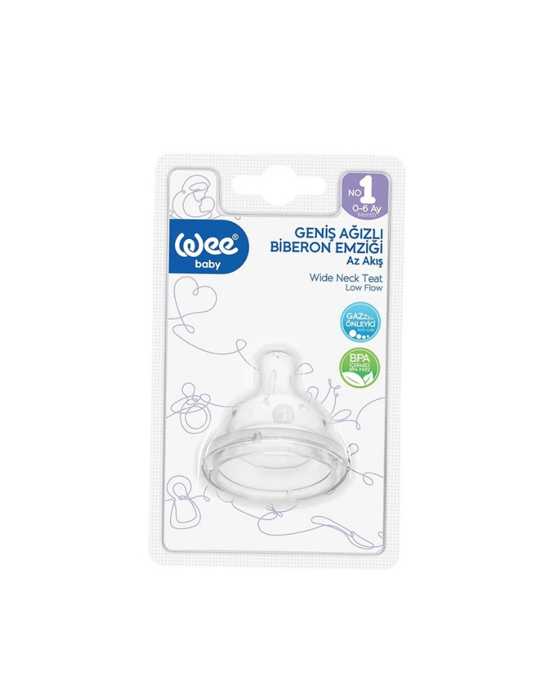 WEE BABY SPARE ROUND WIDE NECK TEAT NO: 1 12X24
