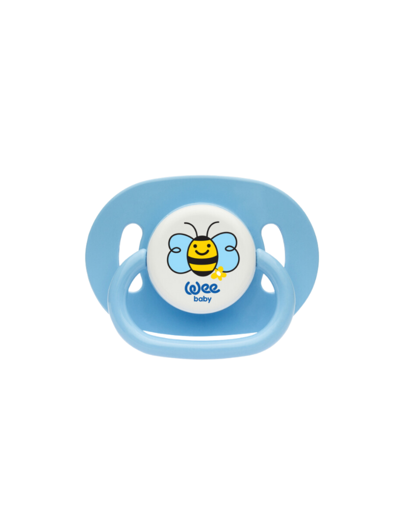 WEE BABY OPAQUE OVAL BODY ROUND TEAT SOOTHER NO 1 (BLISTER) 24X24