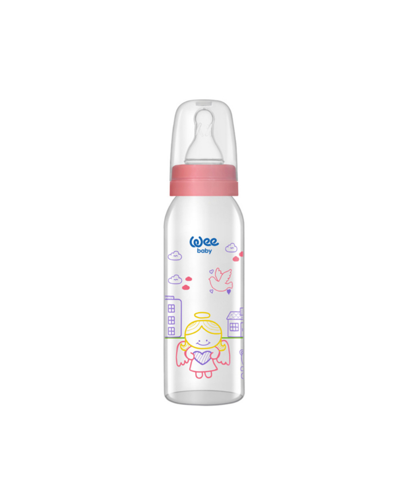 WEE BABY GLASS FEEDING BOTTLE 250 ML NO:1 12X6