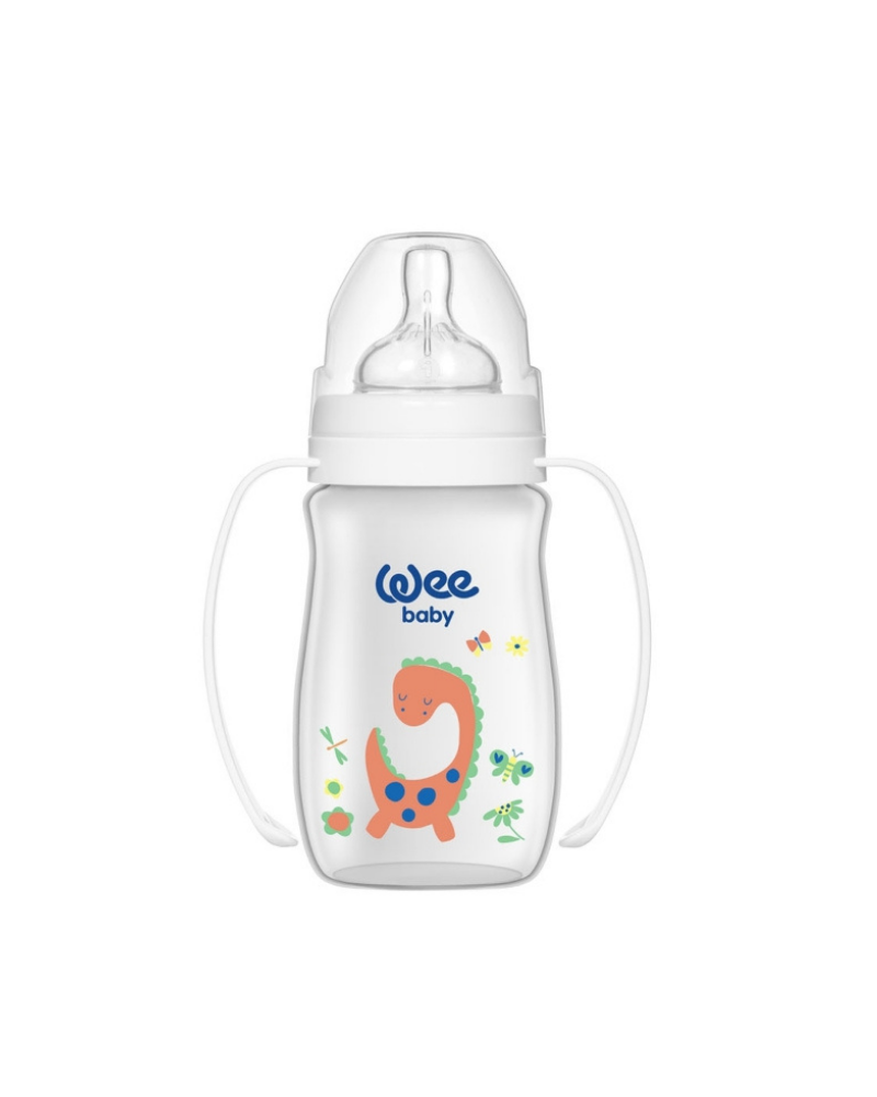 WEE BABY PP CLASSIC+ WIDE NECK FEEDING BOTTLE WITH GRIP 250ML 12X12