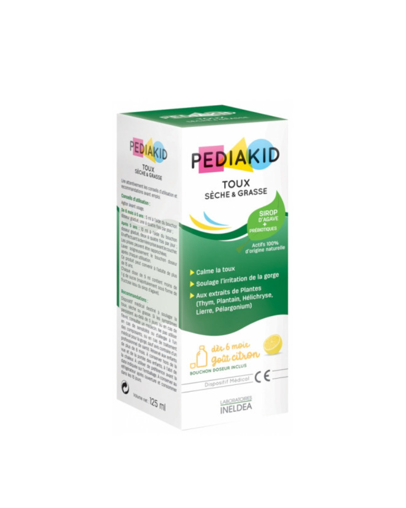 PEDIAKID SIRUP TOUX SECHE ET GRASSE 125 ML