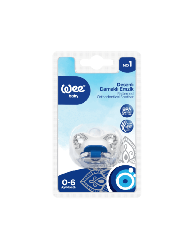 WEE BABY EVIL EYE PATTERNED BODY ORTHODONTIC SOOTHER NO:1