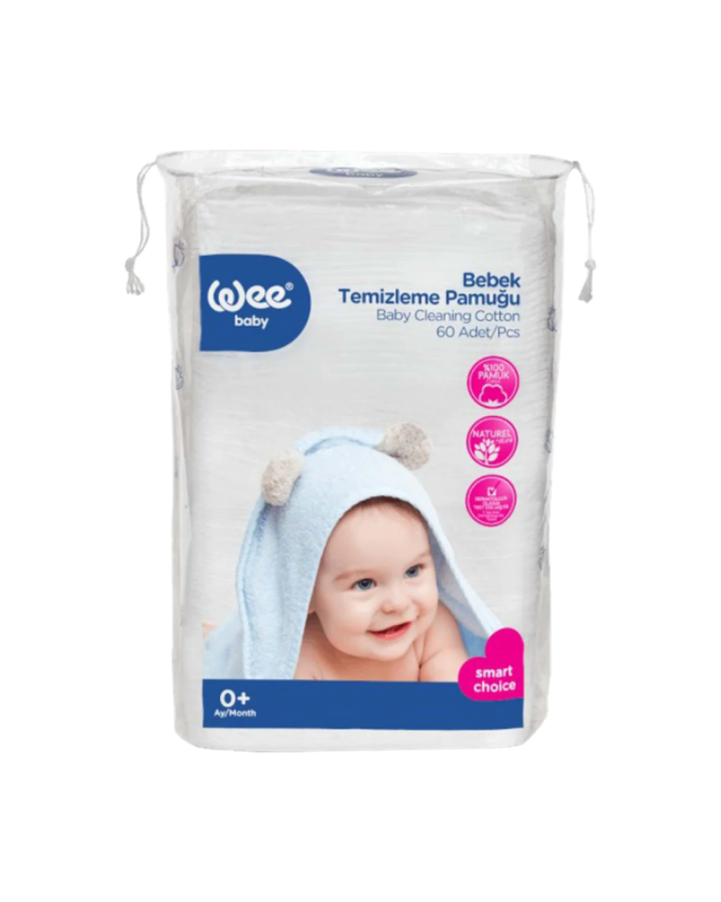 WEE BABY BABY CLEANING COTTON (60PCS)