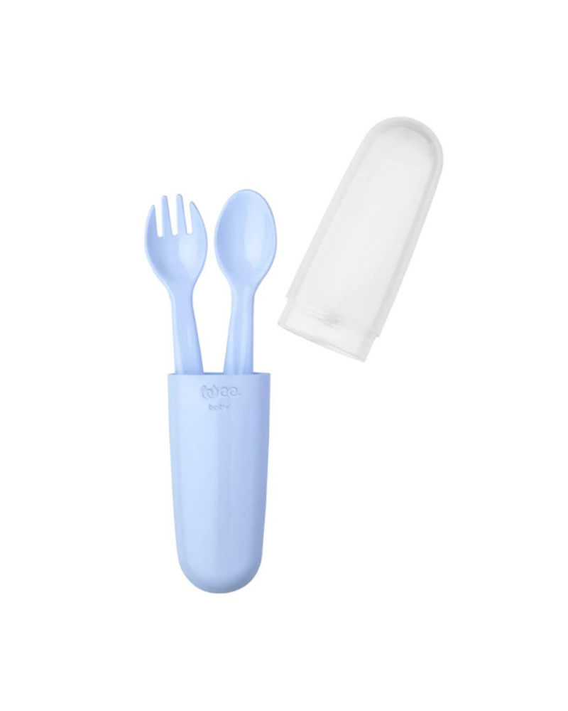 WEE BABY FORK+SPOON & CASE