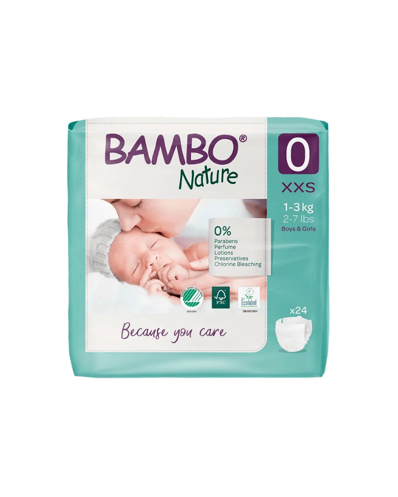 BAMBO NATURE SIZE 0 (1-3) KG 24 PCS