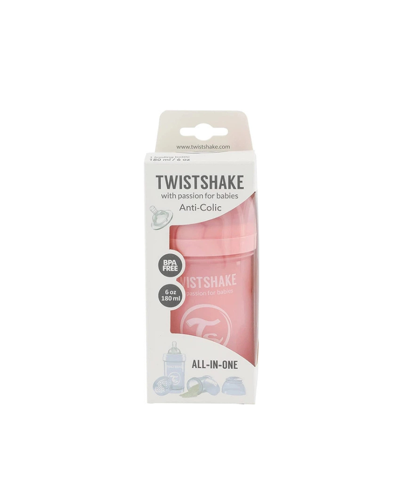 2000041TWISTSHAKE ANTI-COLIC 180ML PASTEL PINK 1/48