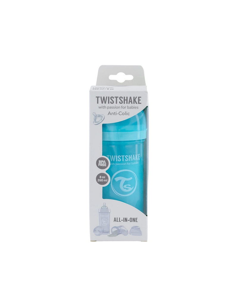 2000045TWISTSHAKE ANTI-COLIC 260ML PASTEL BLUE 1/48
