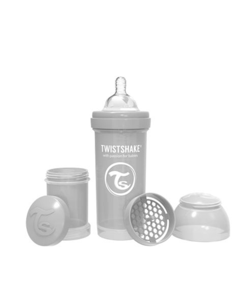 2000049TWISTSHAKE ANTI-COLIC 330ML PASTEL GREY 1/48