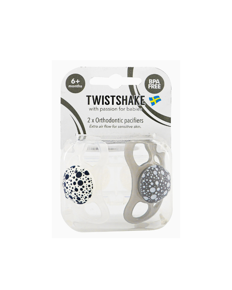 2000085TWISTSHAKE 2X PACIFIER 6+M PASTEL GREY WHITE 1/48