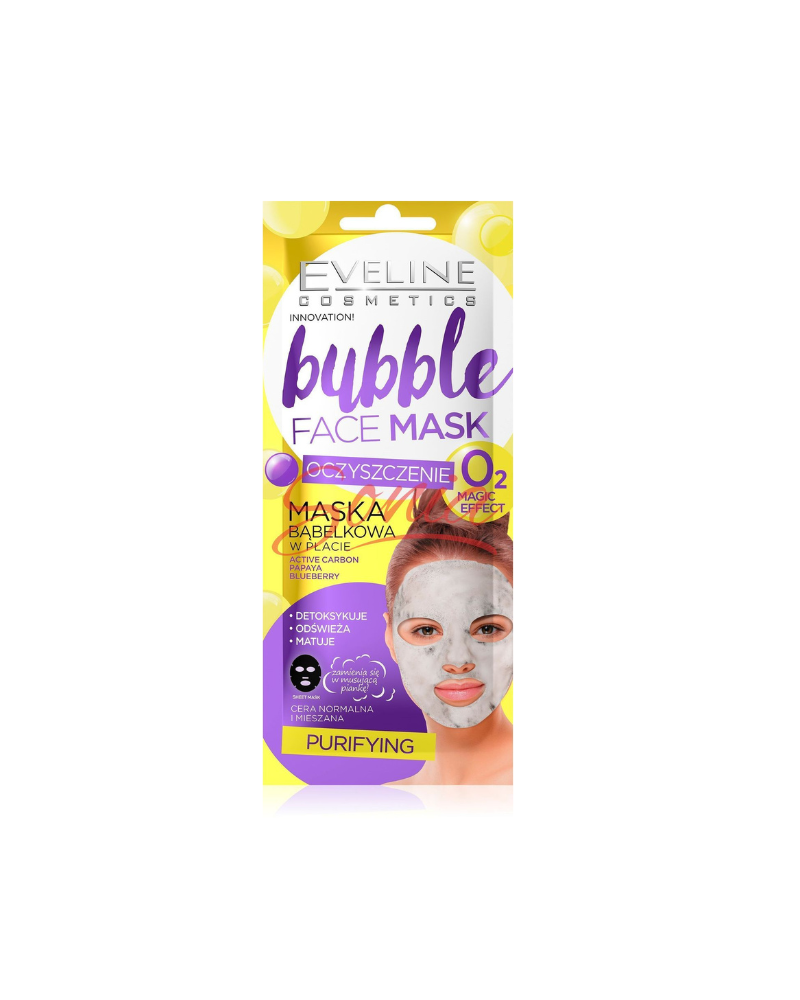 EVELINE BUBBLE FACE SHEET MASK PURIFYNG