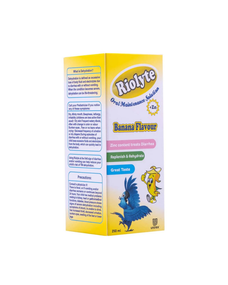 RIOLYTE ORS LIQUID BANANA FLAVOUR 250ML
