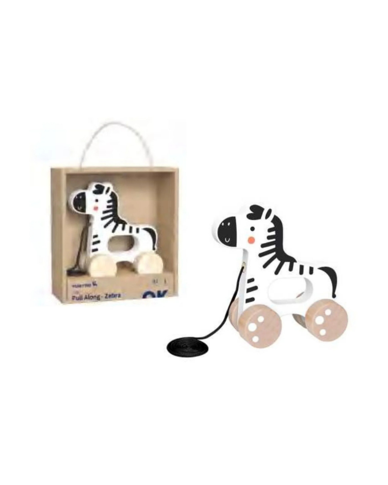 TOOKY TOY PULL ALONG -ZEBRA