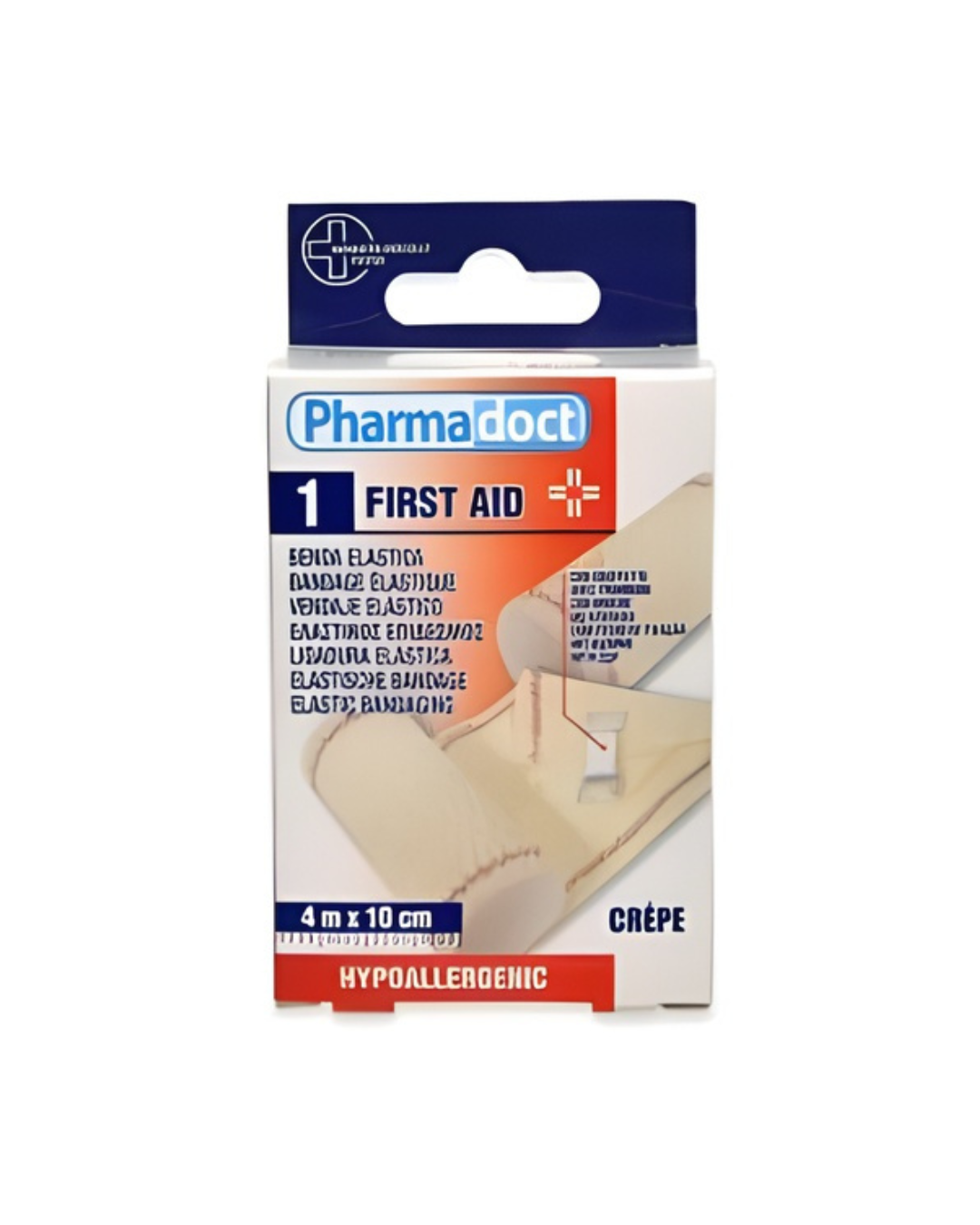 FASHE ELASTIKE ME KAPESE KREM 4M X 10CM 1CP PHARMADOCT