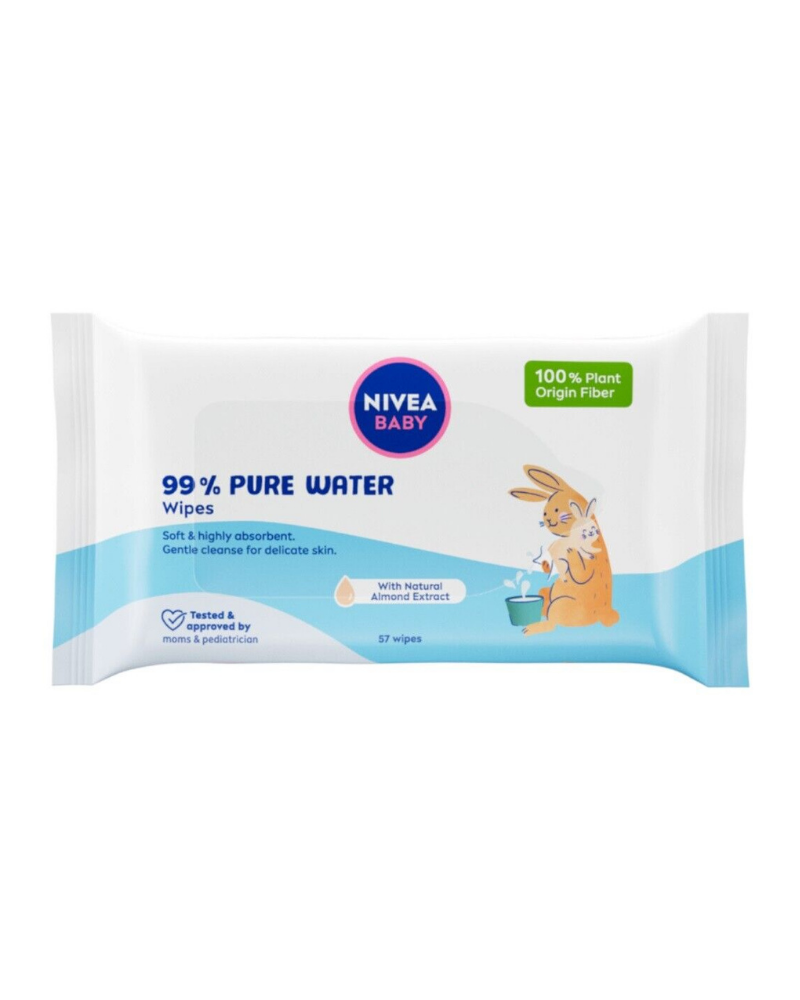 80567 NIVEA BABY 99% PURE WATER WIPES 57PCS