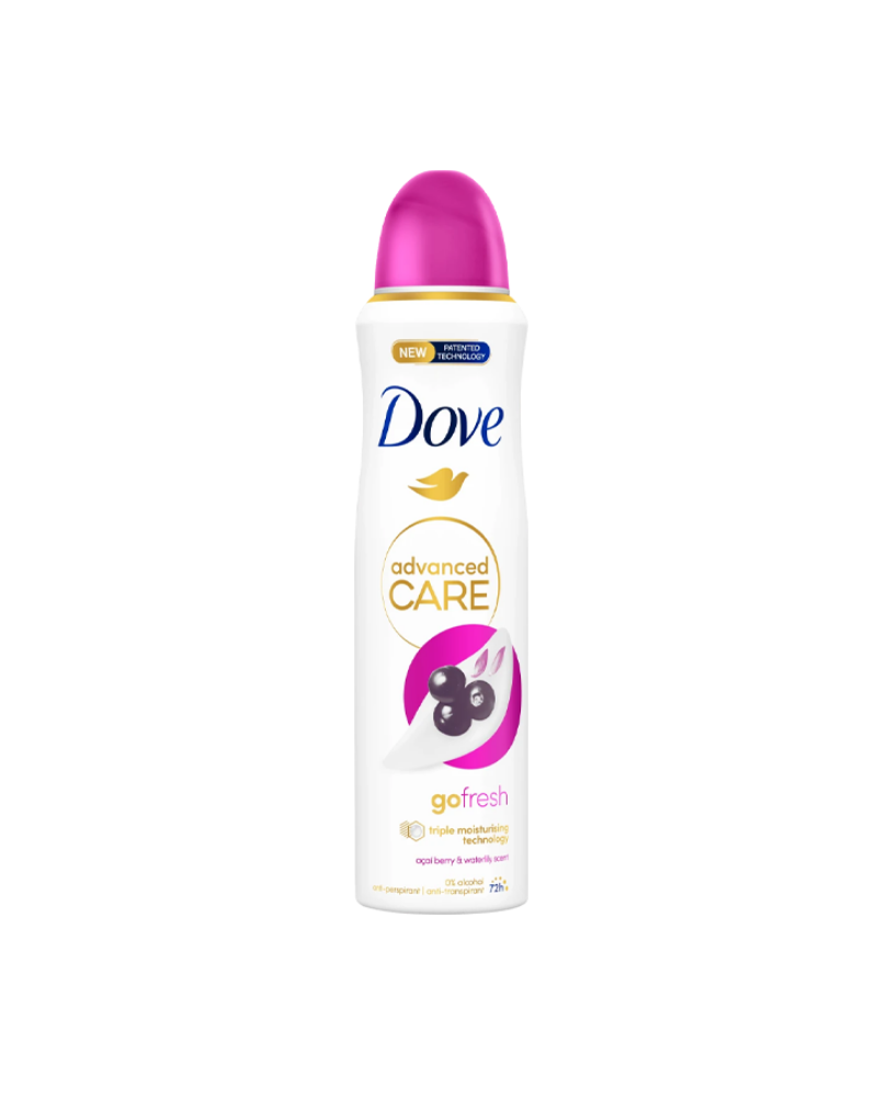 DOVE DEO W. ADV. ACAI BERRY & WATERLILY 150ML