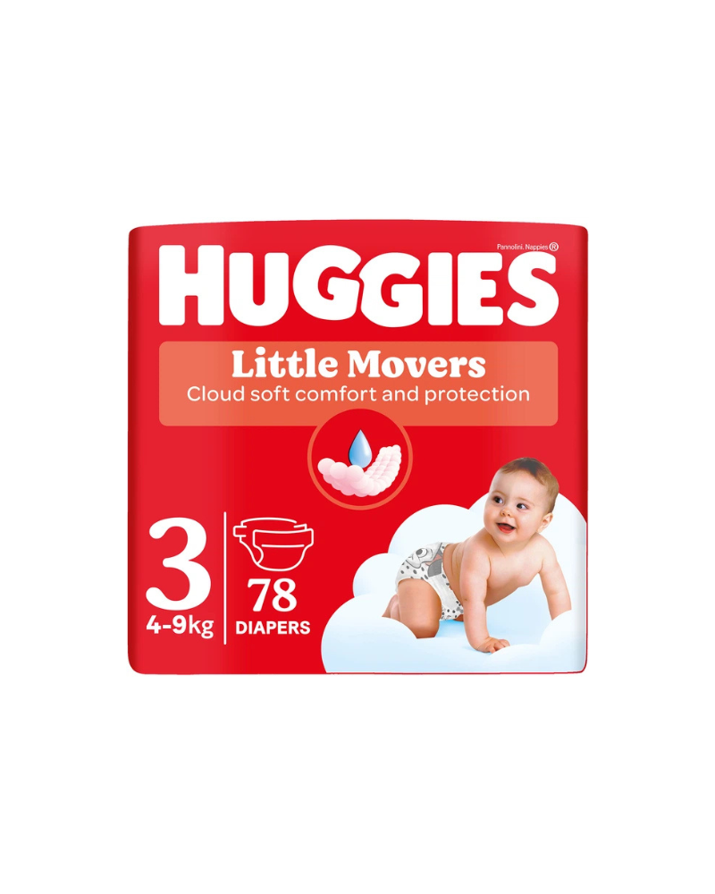 HUGGIES LITTLE MOVERS MEGA 3 78PC 4-9KG