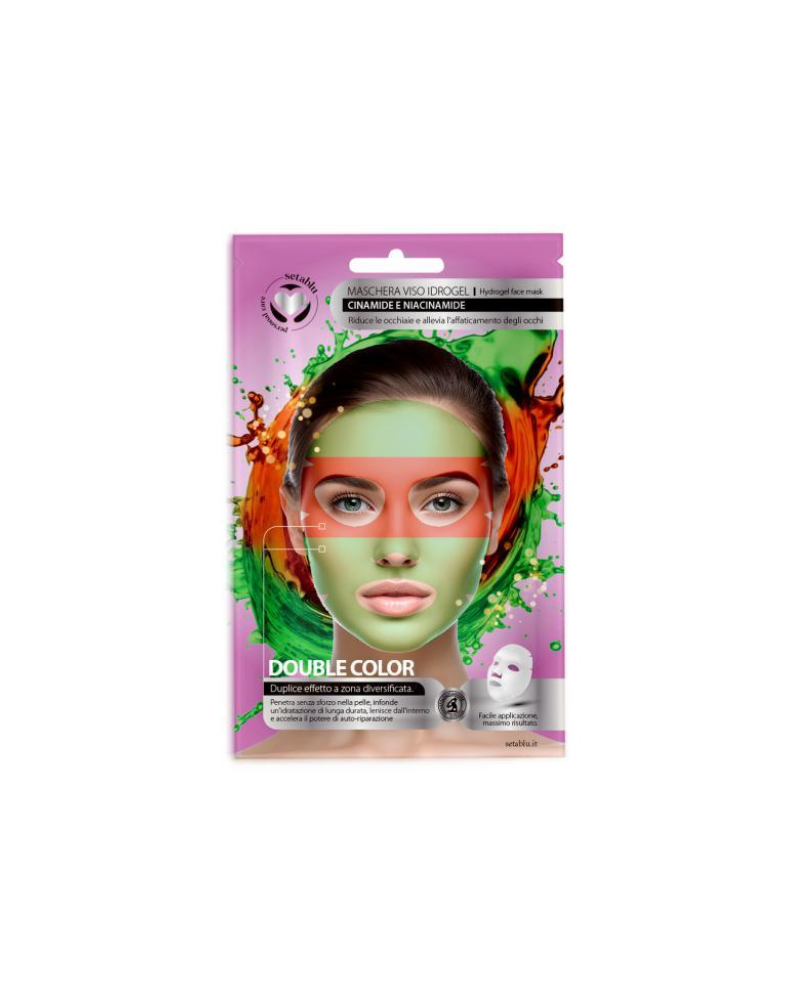 SETABLU MASKE DOUBLE COLOR PER FETYR ME ACID HYLARONIK DHE CERAMIDE