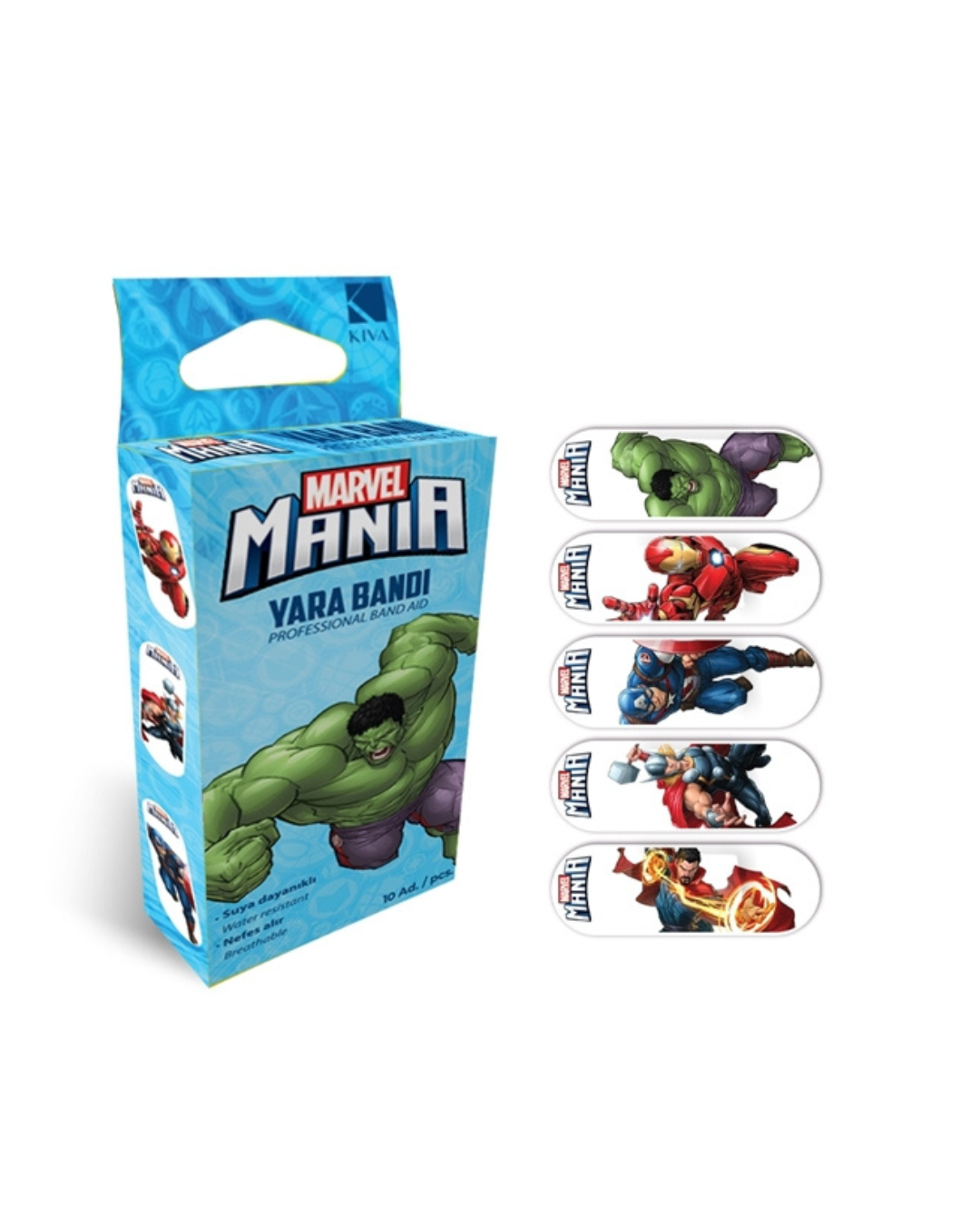 KIVA BAND HULK 10 PCS