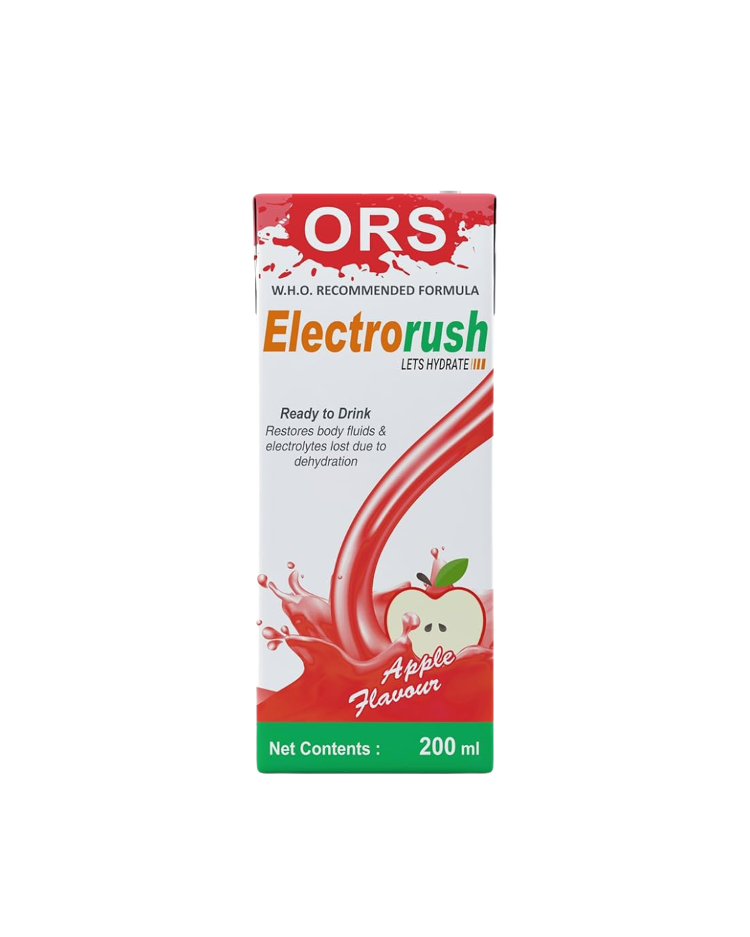 ORS ELECTRORUSH LIQUID APPLE FLAVOUR 200ML