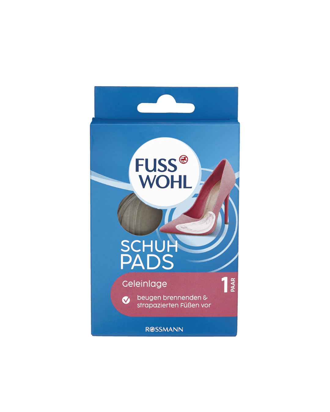 FUSS WOHL SCHUH PADS GEL-EINLAGE 1 PAAR (ROSSMAN)
