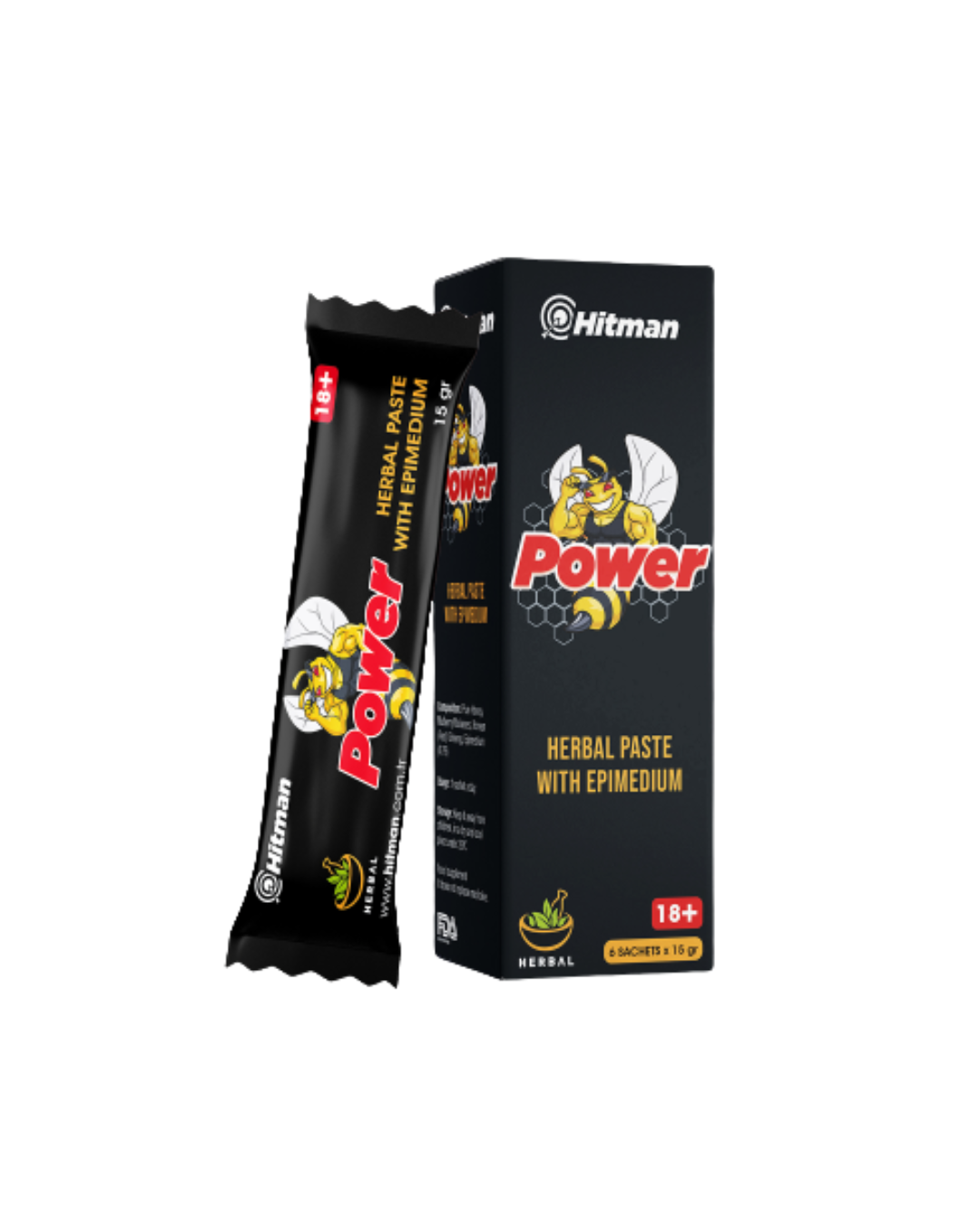 POWER HERBAL PASTE WITH EPIMEDIUM 6 SACHETS X 15 GR (HITMAN)