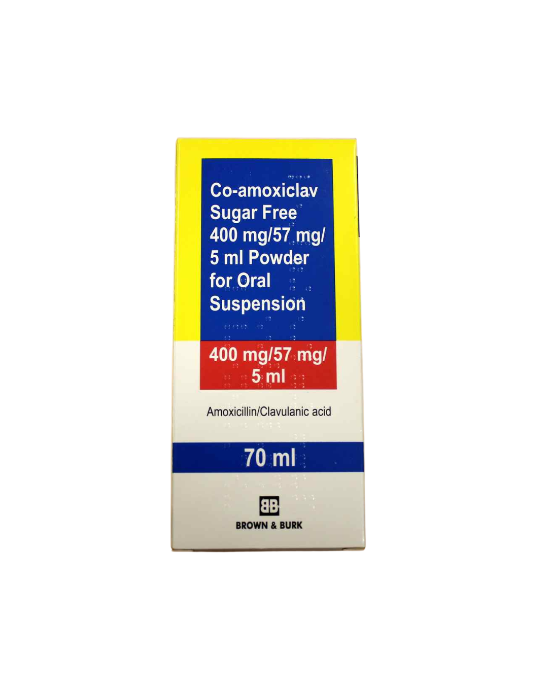 CO-AMOXICLAV 400MG/57MG SUSP 70ML SGFREE