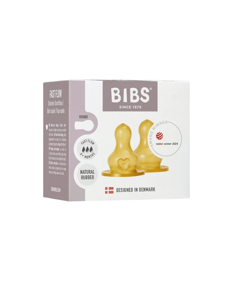 BIBS 5000003 NIPPLE LATEX 2 PACK FAST FLOW