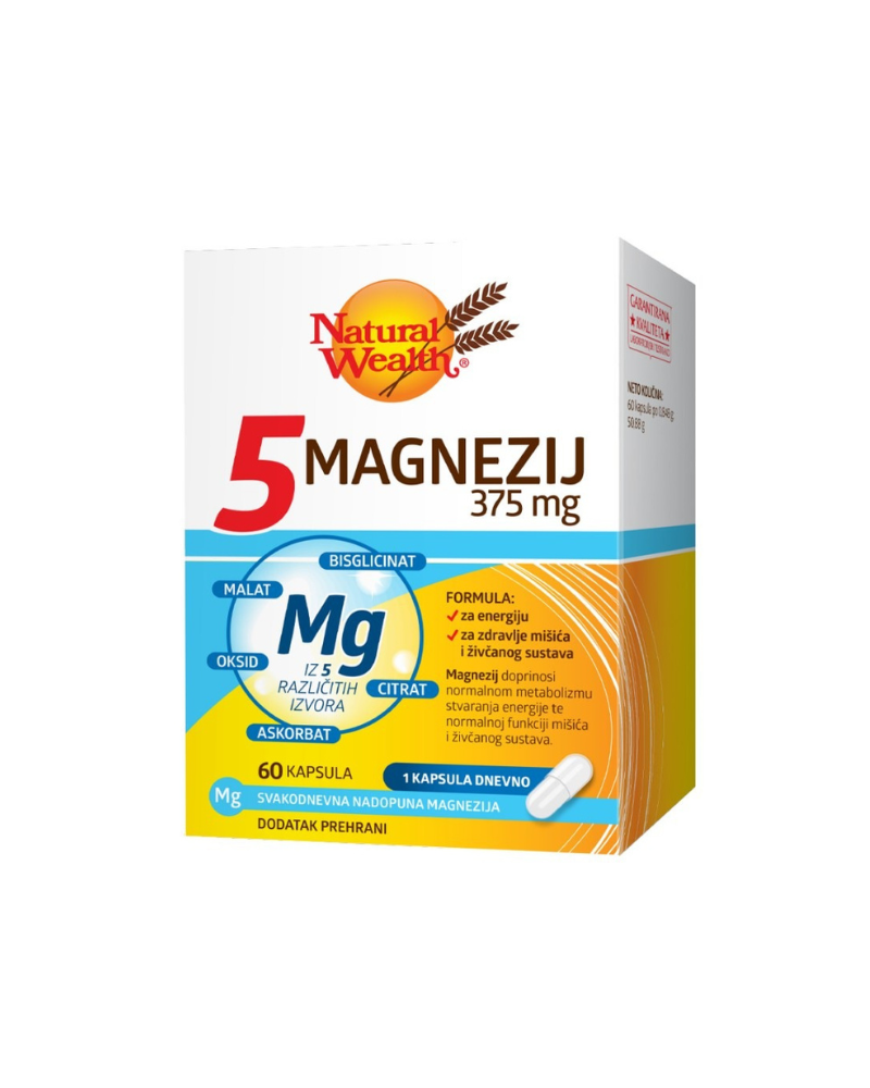 5 MAGNEZIJ 375MG 60CPS